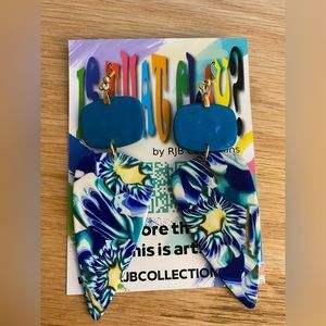 Handmade Long Dangle Multi-Floral Earrings